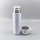 SAFFLE - Set of Vacuum Flask & Two Cups (White)