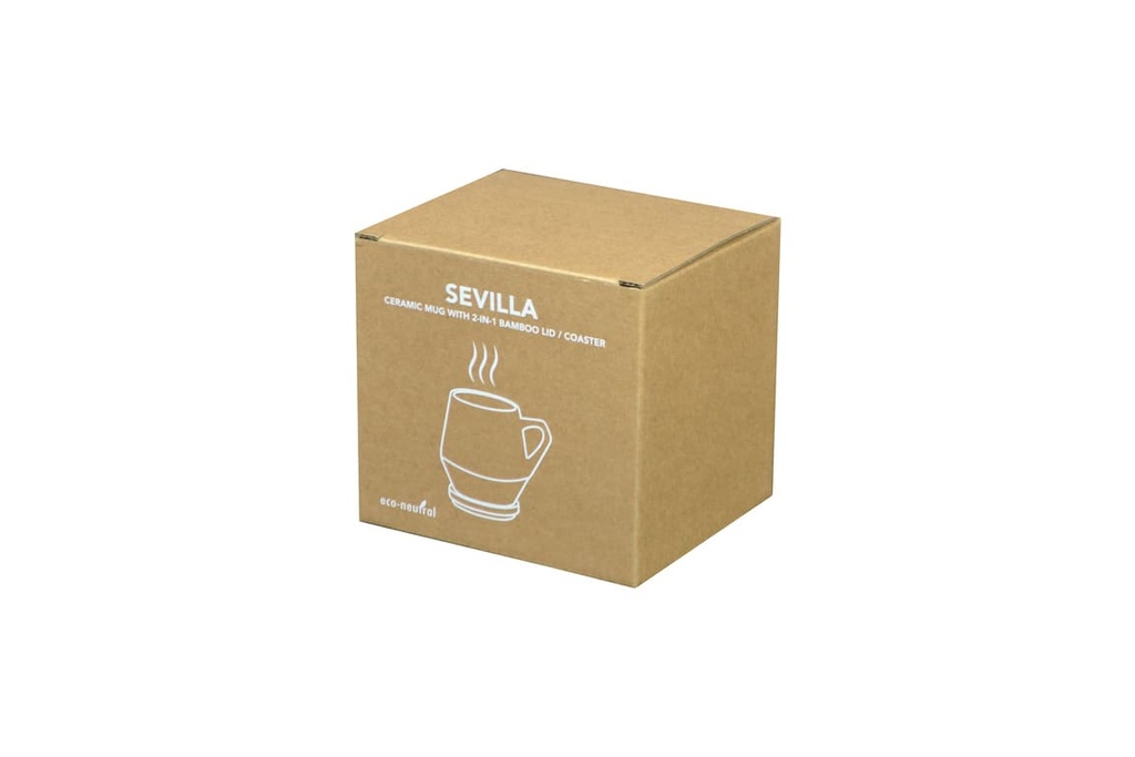 SEVILLA - eco-neutral Ceramic Mug with Bamboo Lid - Black