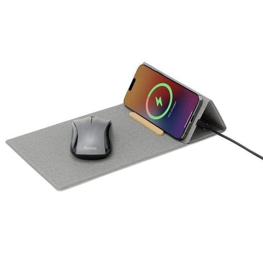 BLACE - CHANGE ZERO Recycled PU 15W Wireless Mousepad & Desk Organizer - Grey