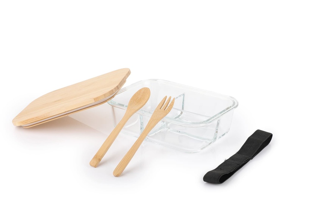 CORNETO - Hans Larsen Glass Lunch Box with Bamboo Cutlery