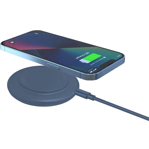 OSLO - Mag - @memorii Recycled 15W Magnetic Wireless Charger Multi - Cable Set - Blue