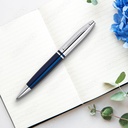 Cross Calais™ Chrome/Blue Lacquer with Polished Chrome Appointments Ballpoint Pen