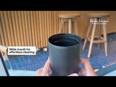 FORZA 360 - Hans Larsen Recycled Stainless Steel/PP Tumbler with 360 Branding - Navy Blue