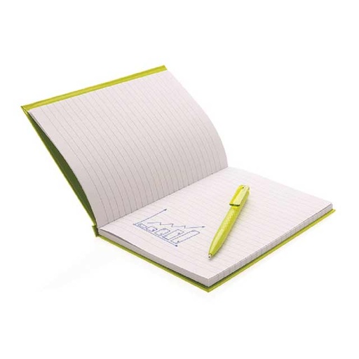 XD A5 Hard Cover Notebook With Pen - Lime