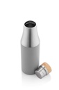 BREDA - Vacuum Bottle With Bamboo Lid - Grey