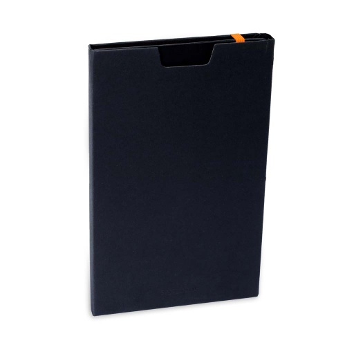 SUKH - SANTHOME A5 Hardcover Ruled Notebook Black-Orange