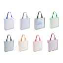 Non-Woven Shopping Bag Vertical White/N.Blue