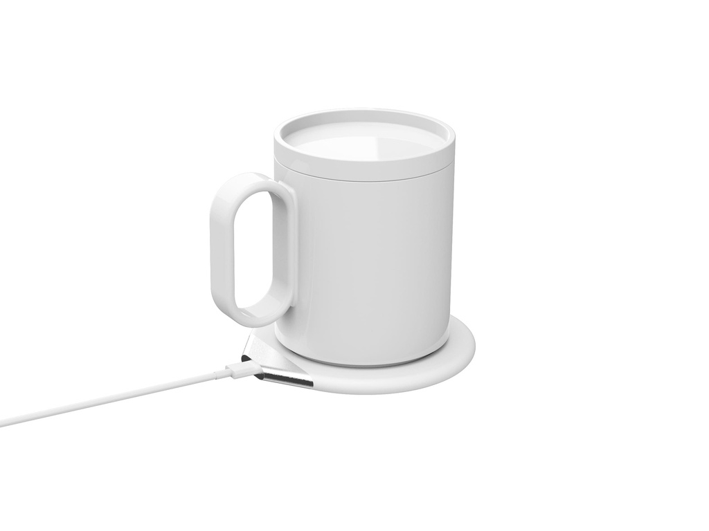 CRIVITS - Smart Mug Warmer with Wireless Charger - White