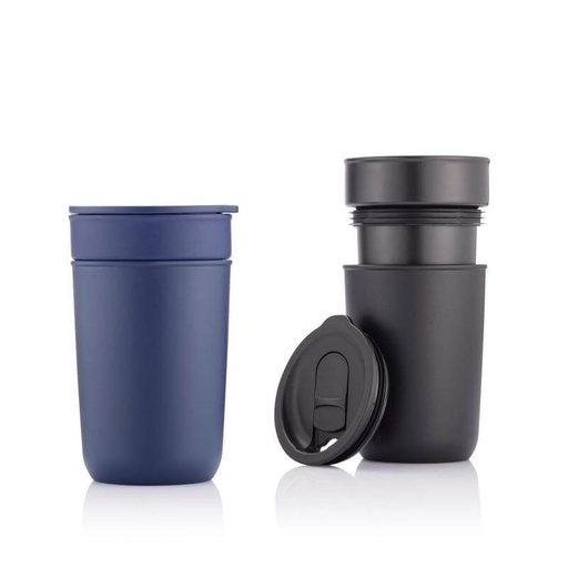 SAVONA - Hans Larsen Ceramic Tumbler With Recycled Sleeve - Black