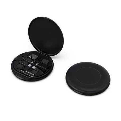 OSLO - @memorii Recycled 15W Wireless Charger Multi - Cable Set - Black