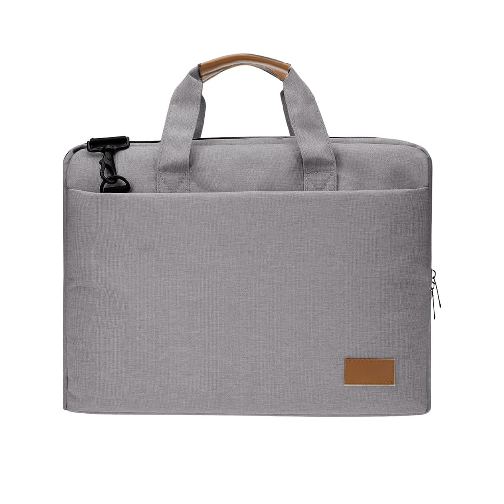 SLOTEN - Santhome® 15" Laptop Bag - Grey/Tan