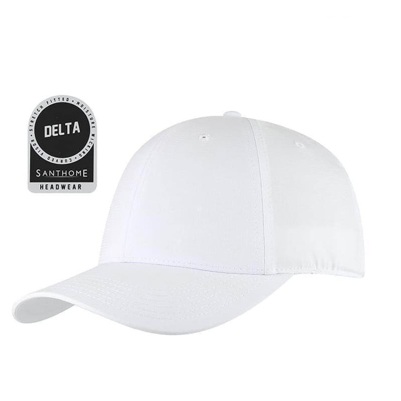 DELTA - Santhome® DryNCool® Performance Stretch-Fitted Cap - White