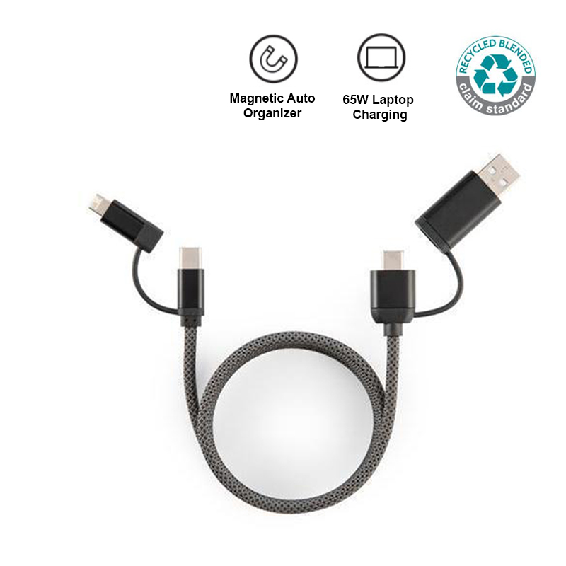 ORSTED - 65W Recycled Magnetic 4-in-1 Multi-Cable