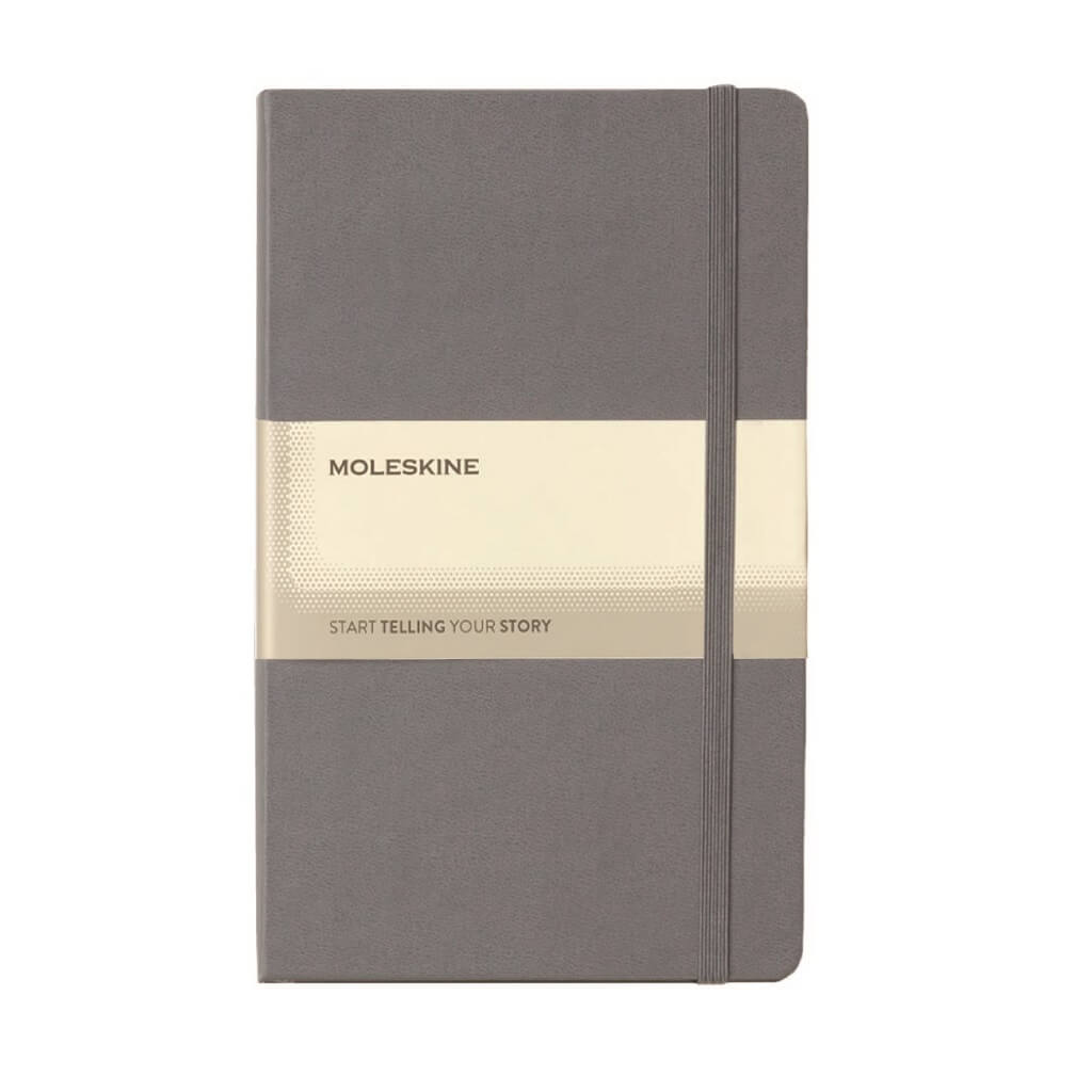 Moleskine Classic Hard Cover Large Ruled Notebook - Slate Grey