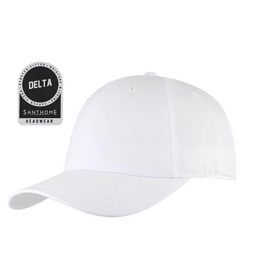 [HWSN 4002] DELTA - Santhome® DryNCool® Performance Stretch-Fitted Cap - White